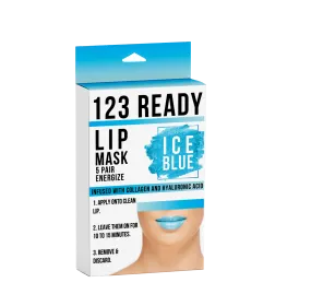 123 Ready ICE BLUE ENERGIZE GEL LIP PATCHES 5PC by ZAQ Skin & Body