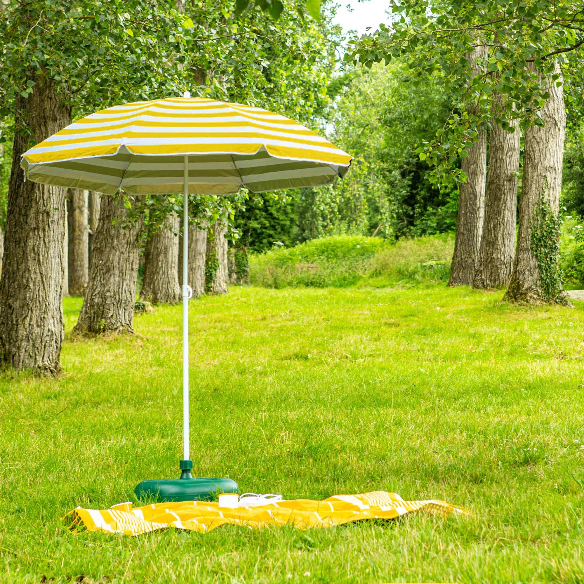 1.74m Metal Beach Parasol