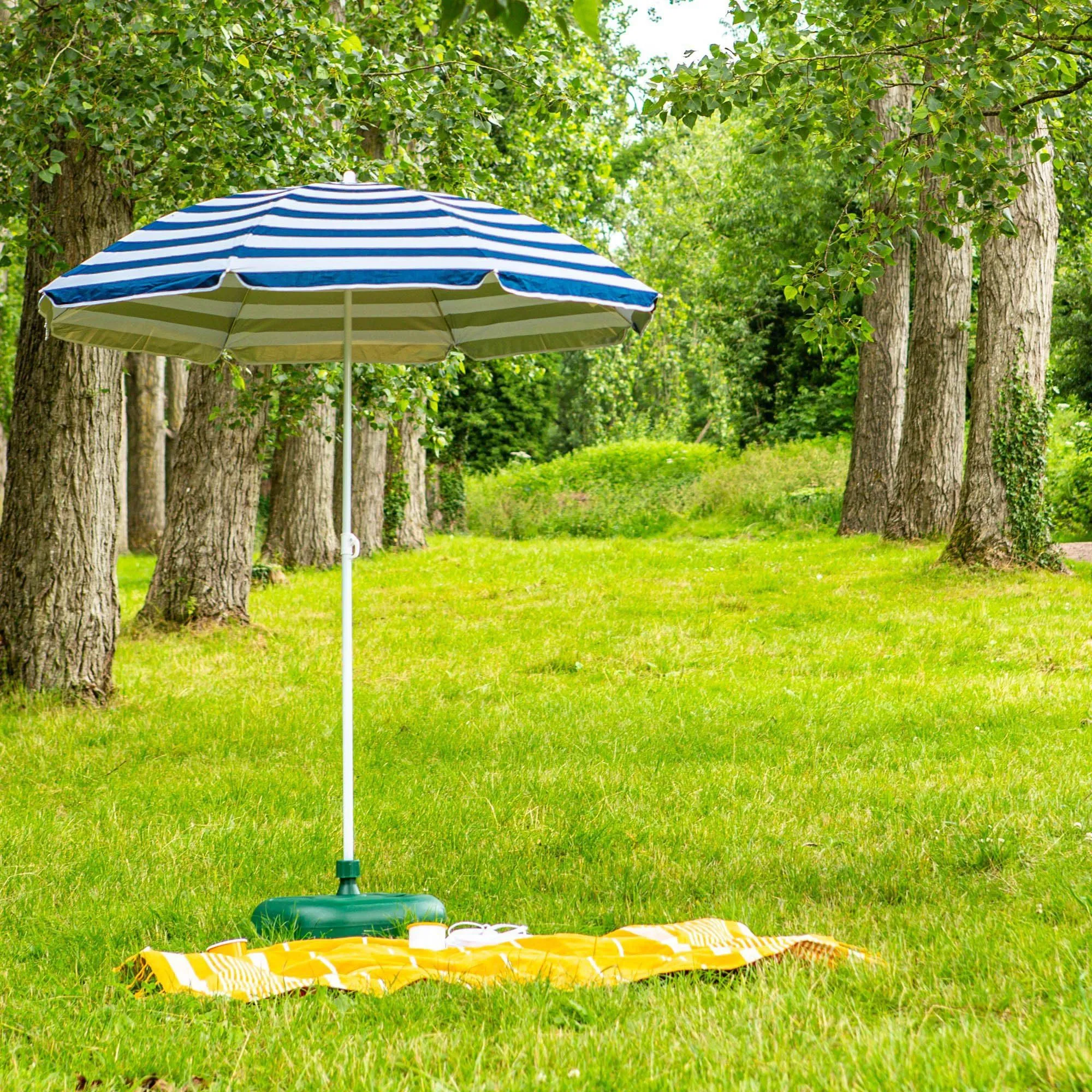 1.74m Metal Beach Parasol