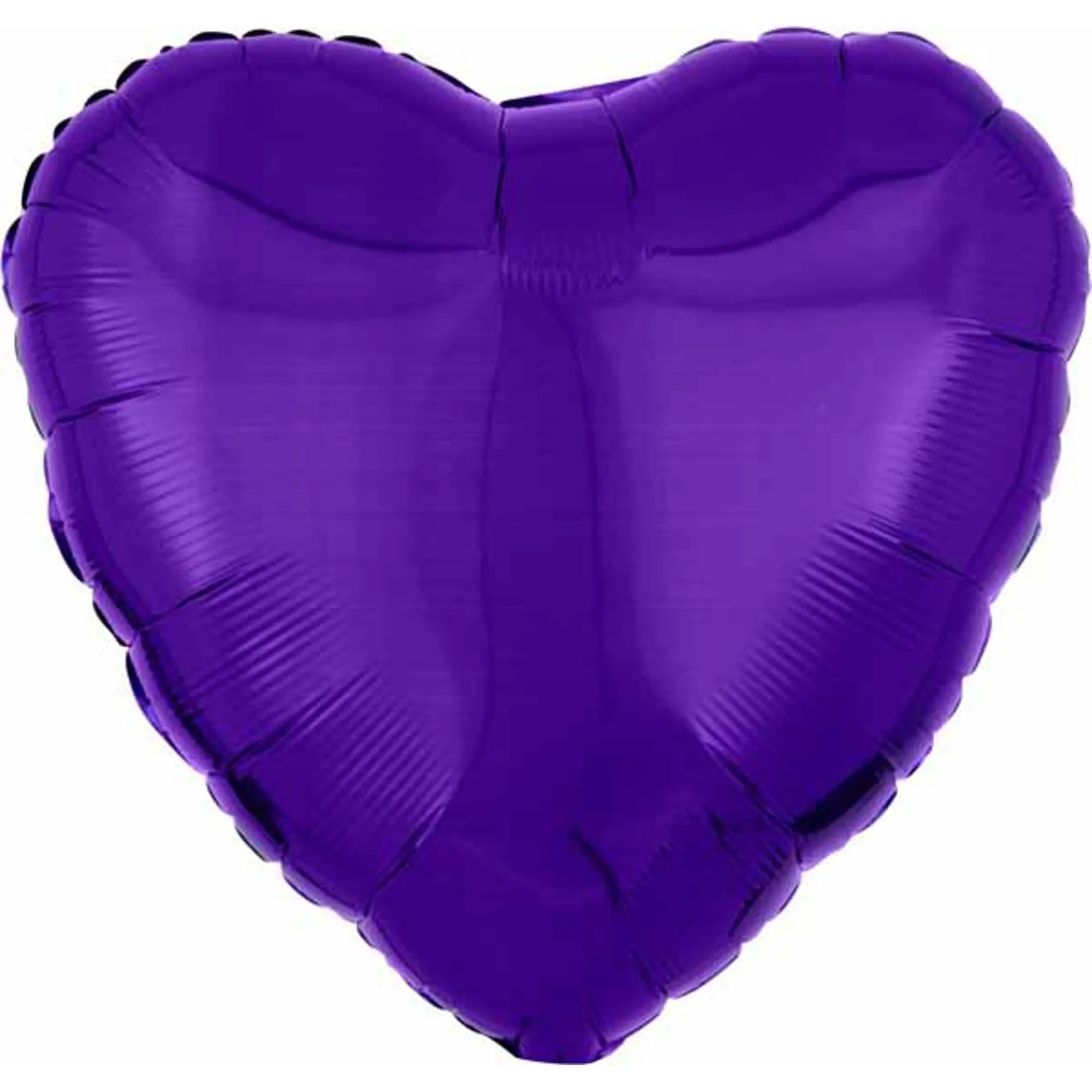 18" Heart Pkg Metallic Purple Balloon Set With 15 Balloons