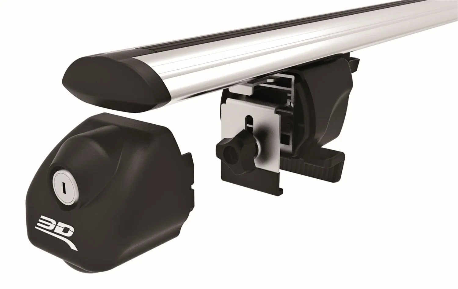 3D MAXpider 6104S - Roof Crossbar 48.54 in. x 4.53 3.54 2 pc. Aluminum