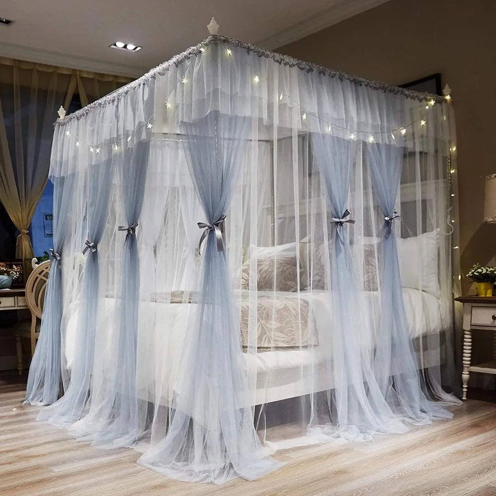 4 Corners Post Canopy Bed Curtains