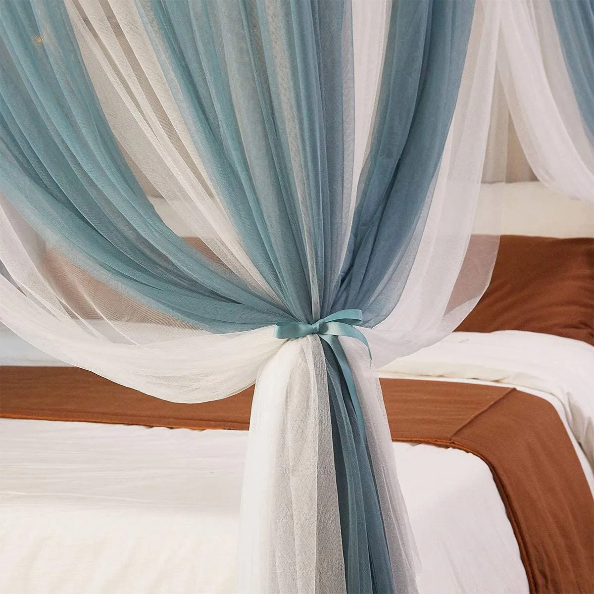 4 Corners Post Canopy Bed Curtains