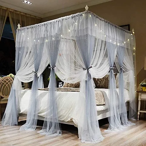 4 Corners Post Canopy Bed Curtains