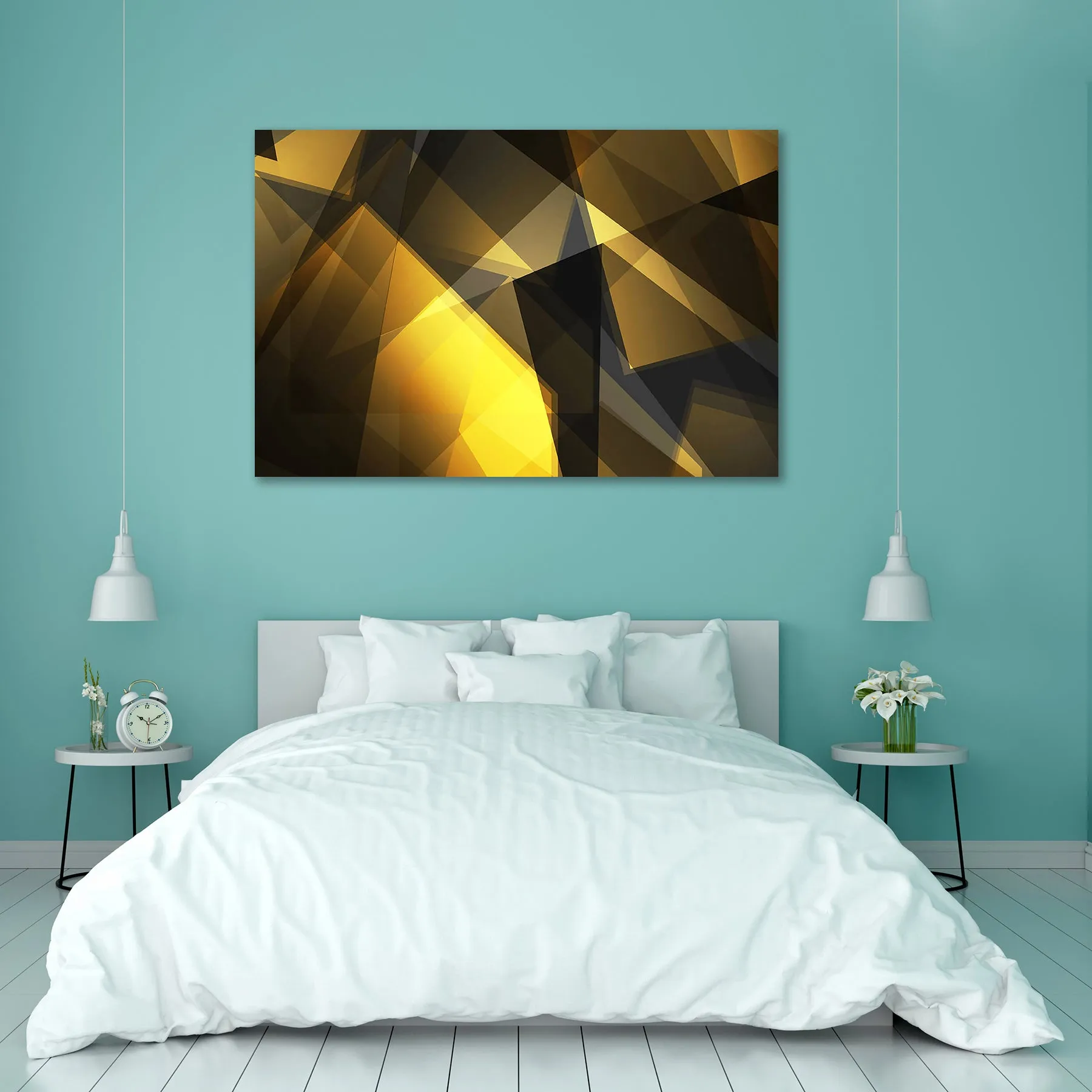 Abstract Artwork D30 Canvas Painting Synthetic Frame