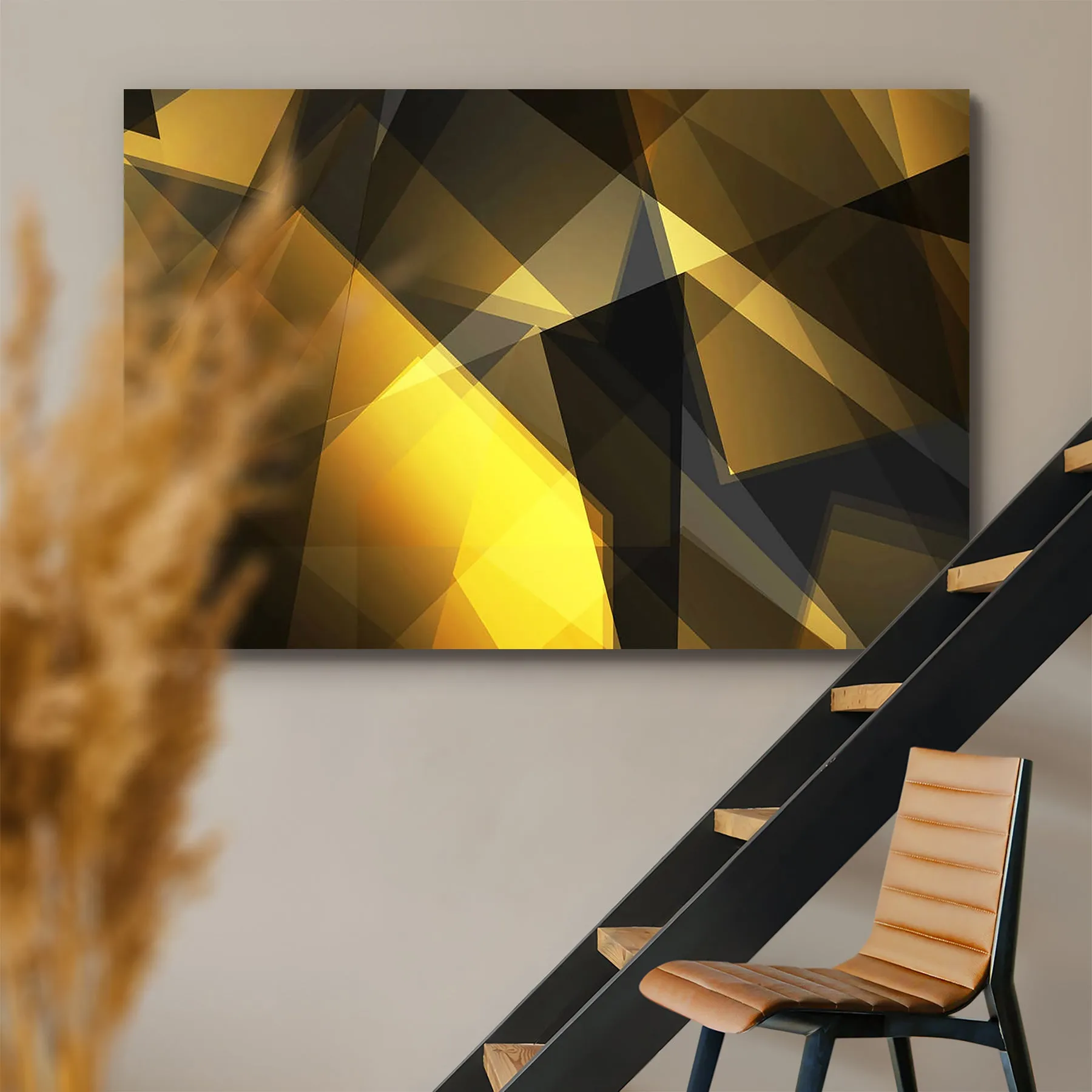 Abstract Artwork D30 Canvas Painting Synthetic Frame