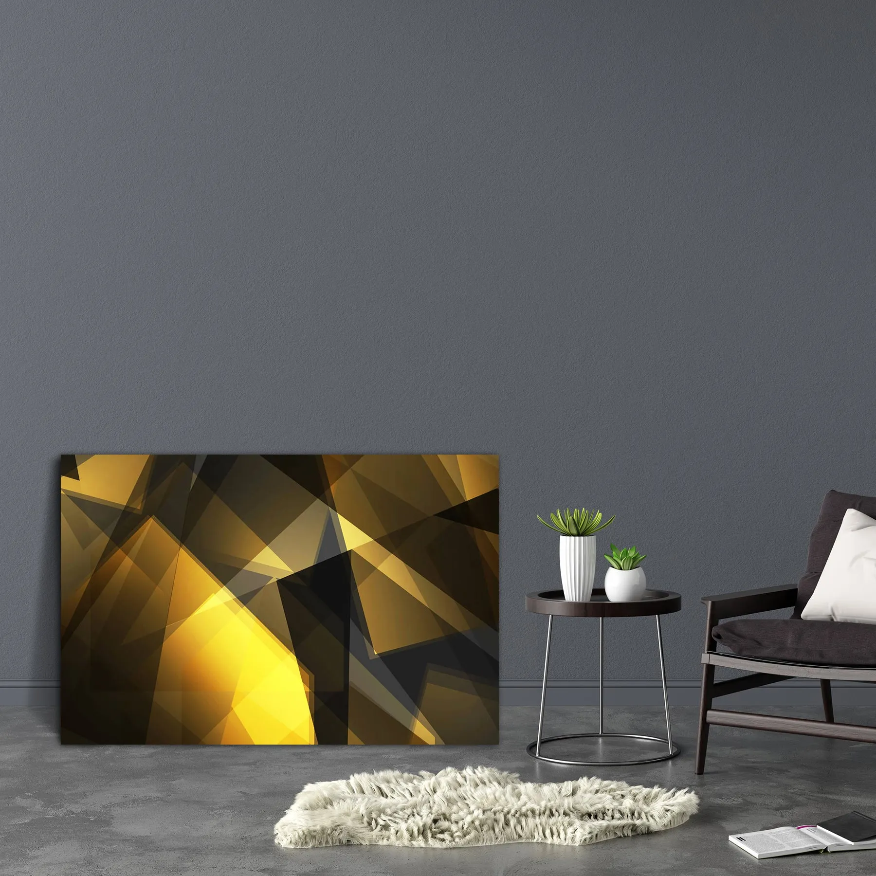 Abstract Artwork D30 Canvas Painting Synthetic Frame