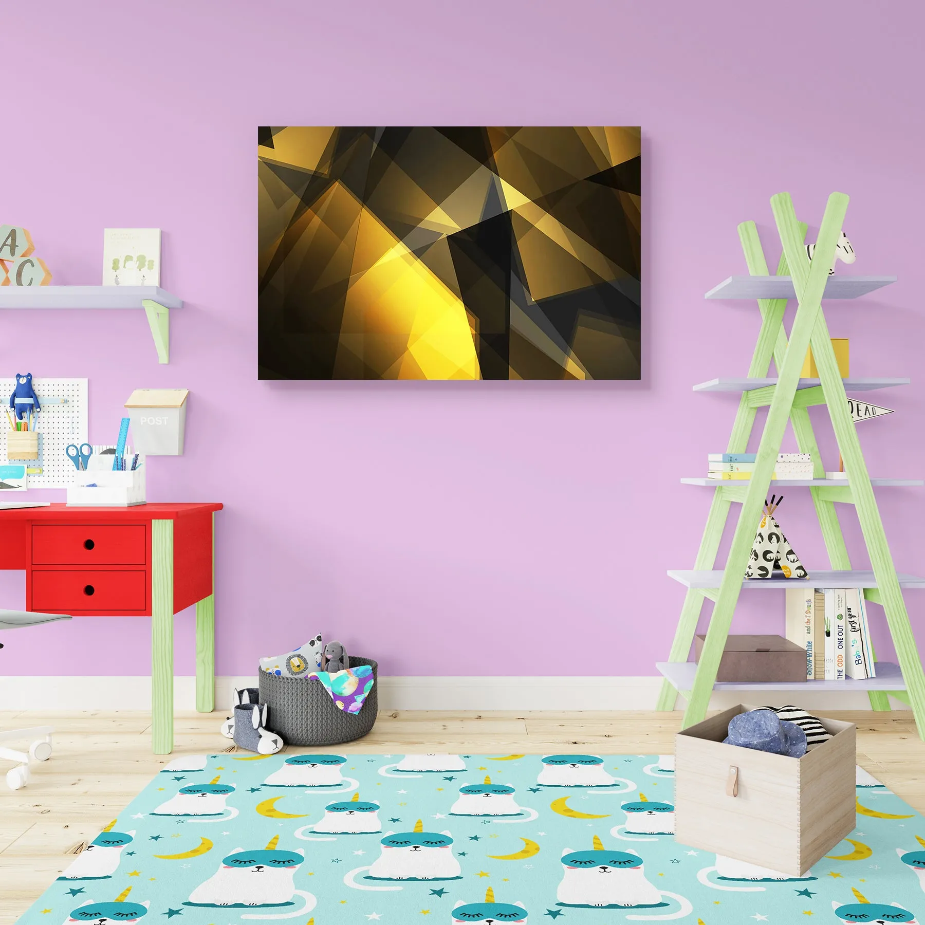 Abstract Artwork D30 Canvas Painting Synthetic Frame