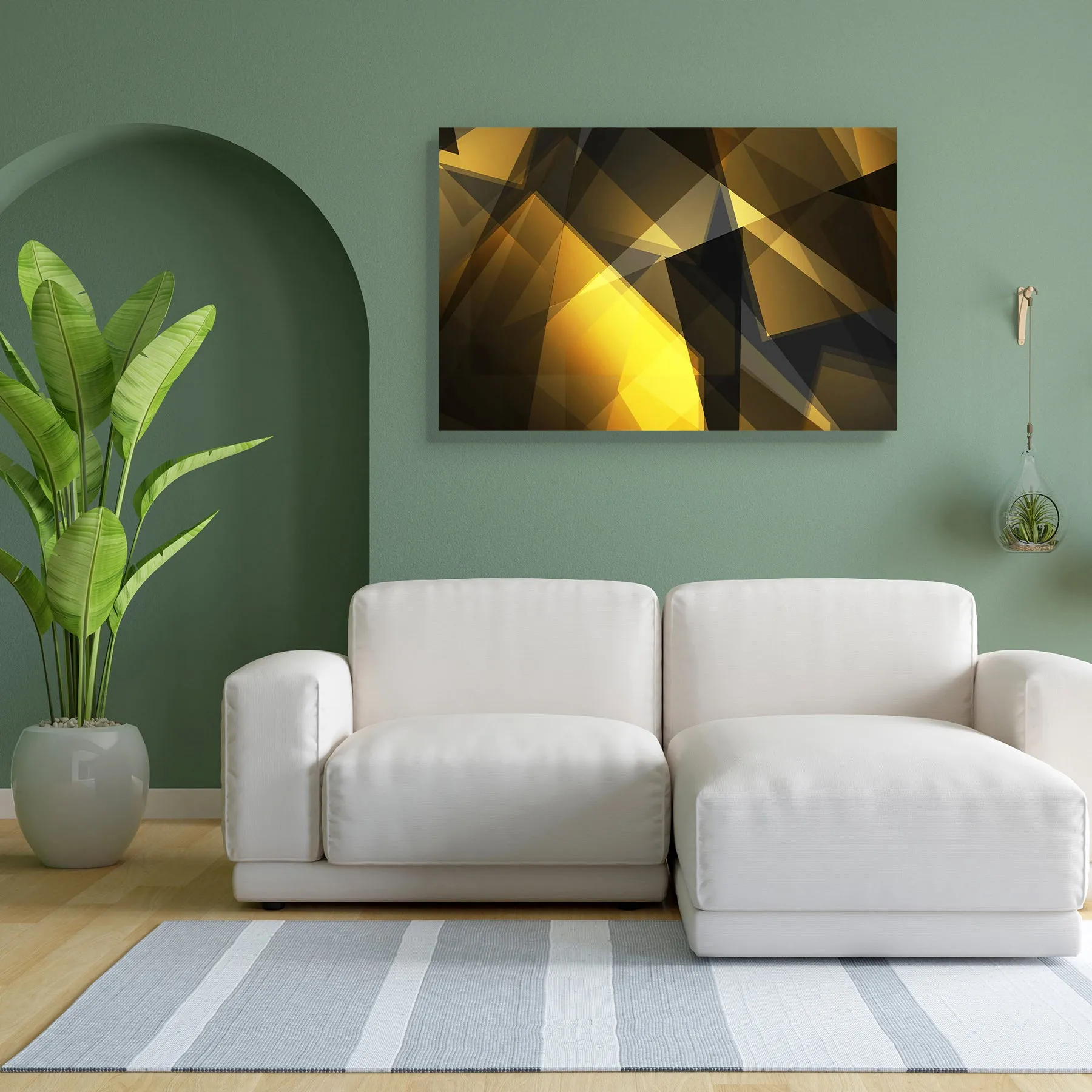 Abstract Artwork D30 Canvas Painting Synthetic Frame