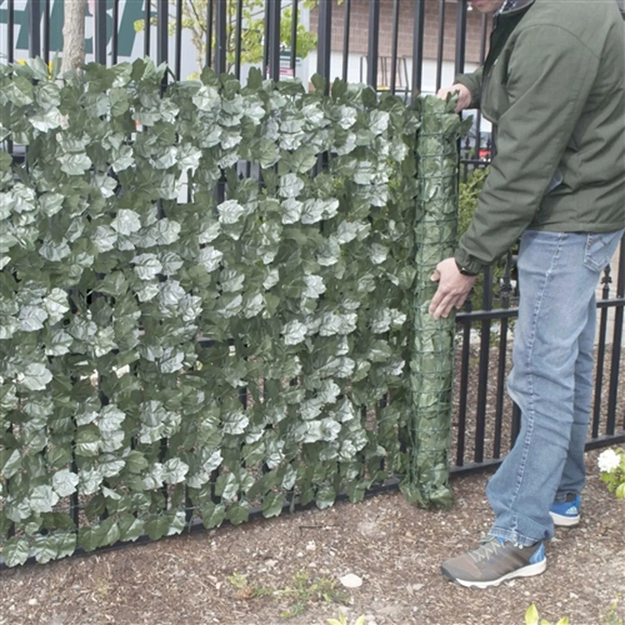Aleko Privacy Fence Screens Artificial Ivy Leaf Privacy Screen Fence - 94x39 inches - Pack of 4