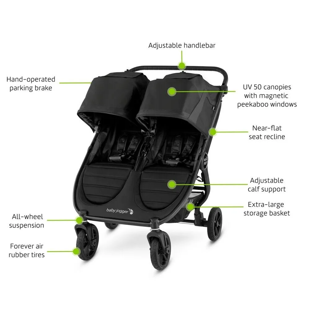 Baby Jogger City Mini GT 2 Double Stroller - Jet
