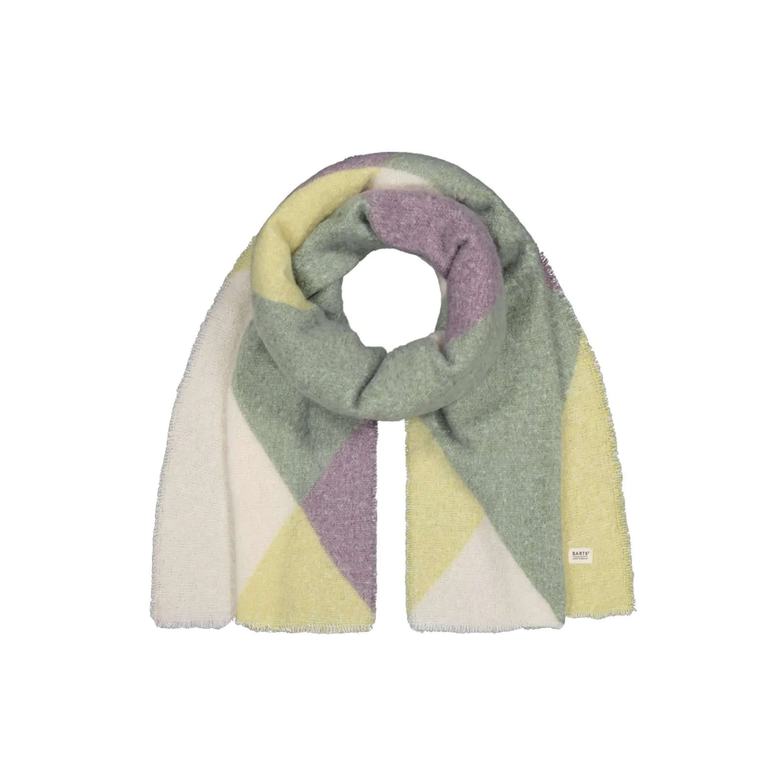 Barts Womens Taats Soft Colourblock Short Fringes Scarf