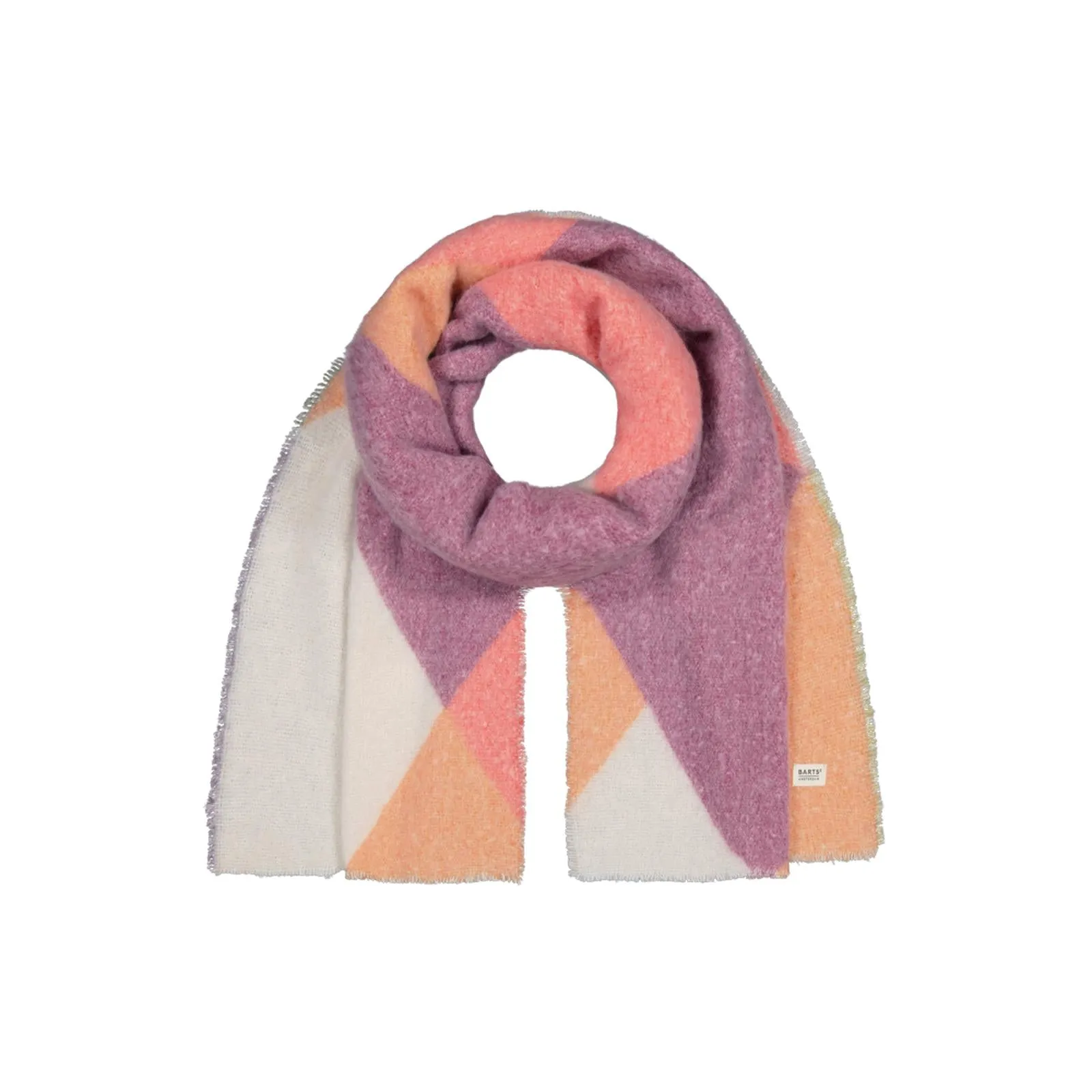 Barts Womens Taats Soft Colourblock Short Fringes Scarf