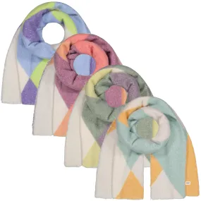 Barts Womens Taats Soft Colourblock Short Fringes Scarf