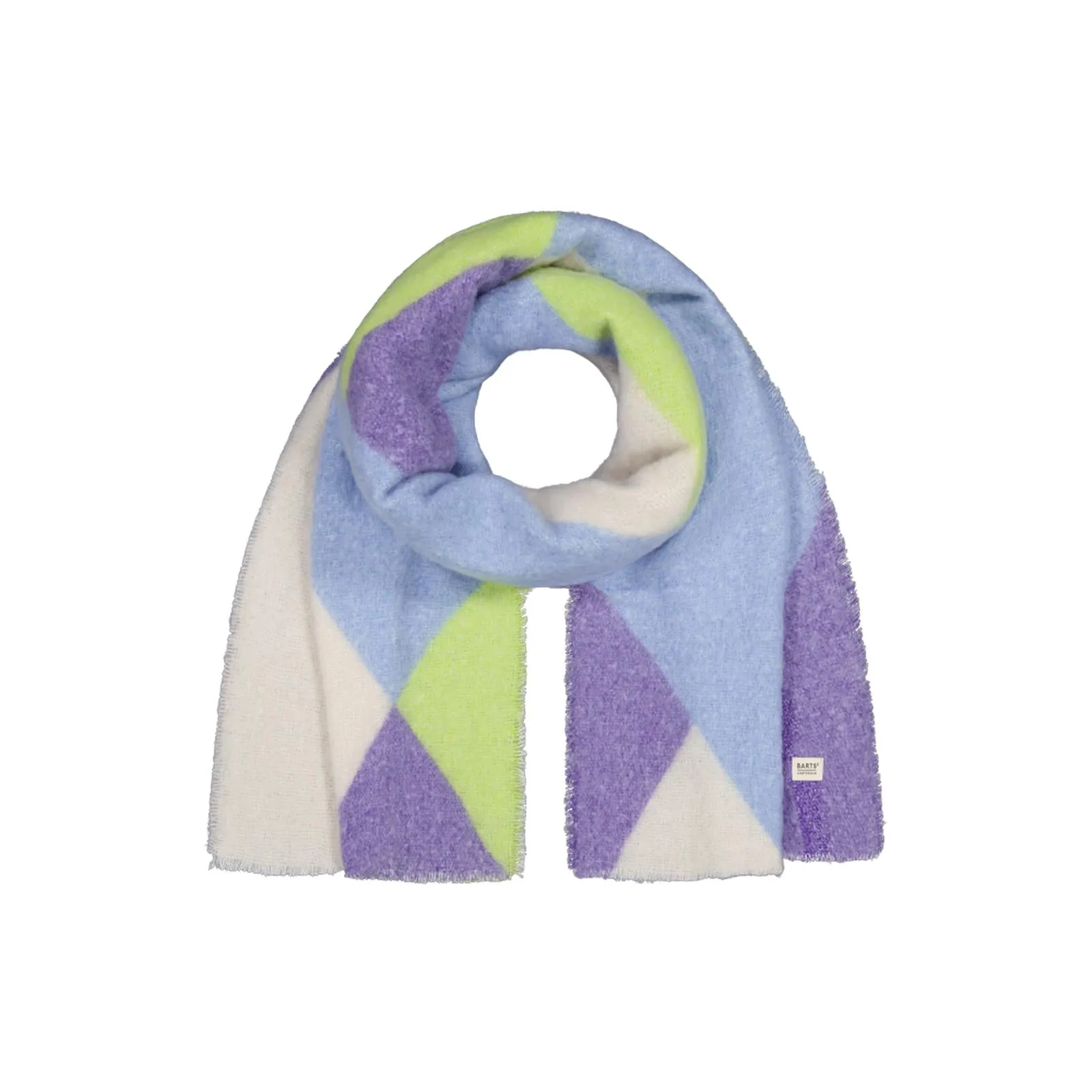 Barts Womens Taats Soft Colourblock Short Fringes Scarf