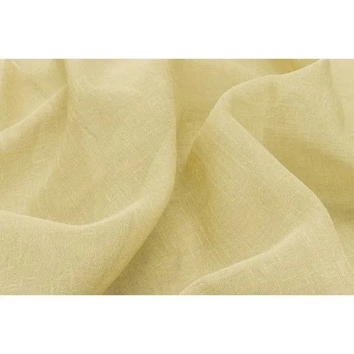 Beige Slubbed Sheer Woven Drapery Fabric