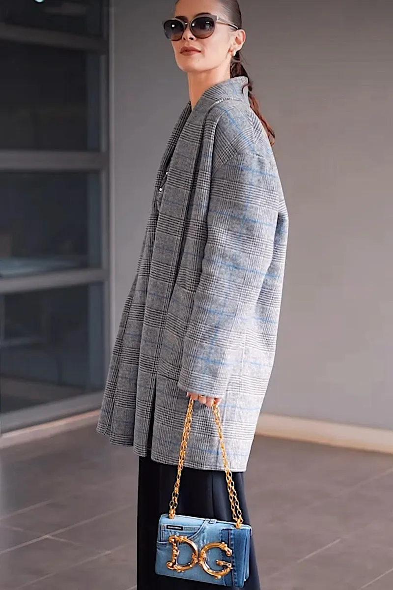 Blue Skies Pinstripe Shrug