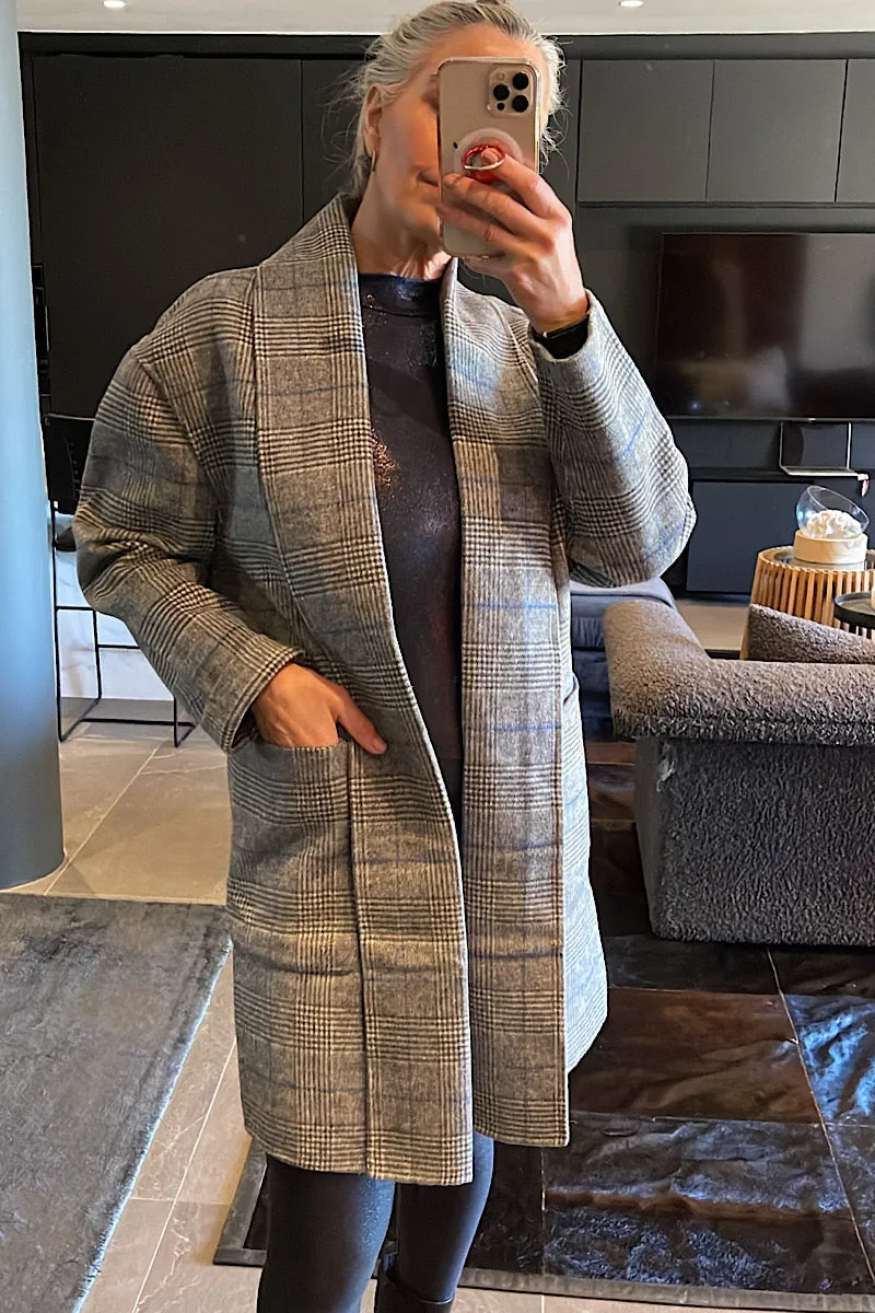 Blue Skies Pinstripe Shrug