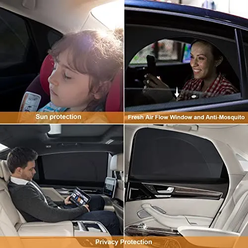Car Window Shades 2 Pack Breathable Mesh Side Window for Baby