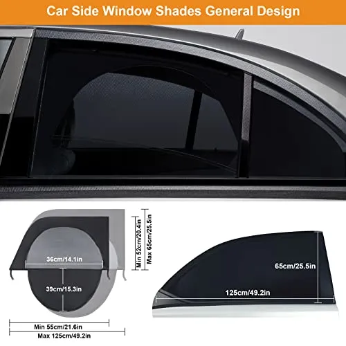 Car Window Shades 2 Pack Breathable Mesh Side Window for Baby