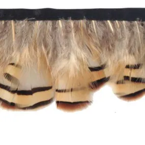 Chukar Partridge Feather Trimming per metre - Natural