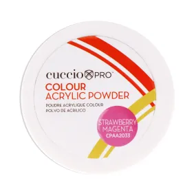 Colour Acrylic Powder - Strawberry Magenta by Cuccio Pro for Women - 1.6 oz Acrylic Powder
