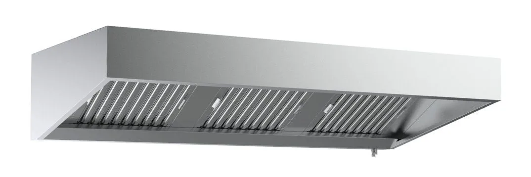 Combisteel Stainless Steel Wall-Mounted Extraction Hood 2000mm Wide x 1100mm Deep - 7333.1145