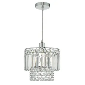 Dar KYL6550 | Kyla Easy Fit Pendant | Polished Chrome/Clear