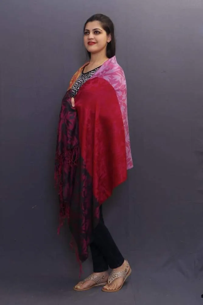 Delicate Wrap Along With Various Colours And Leafy Pattern Looks Extermly Different And Unique.