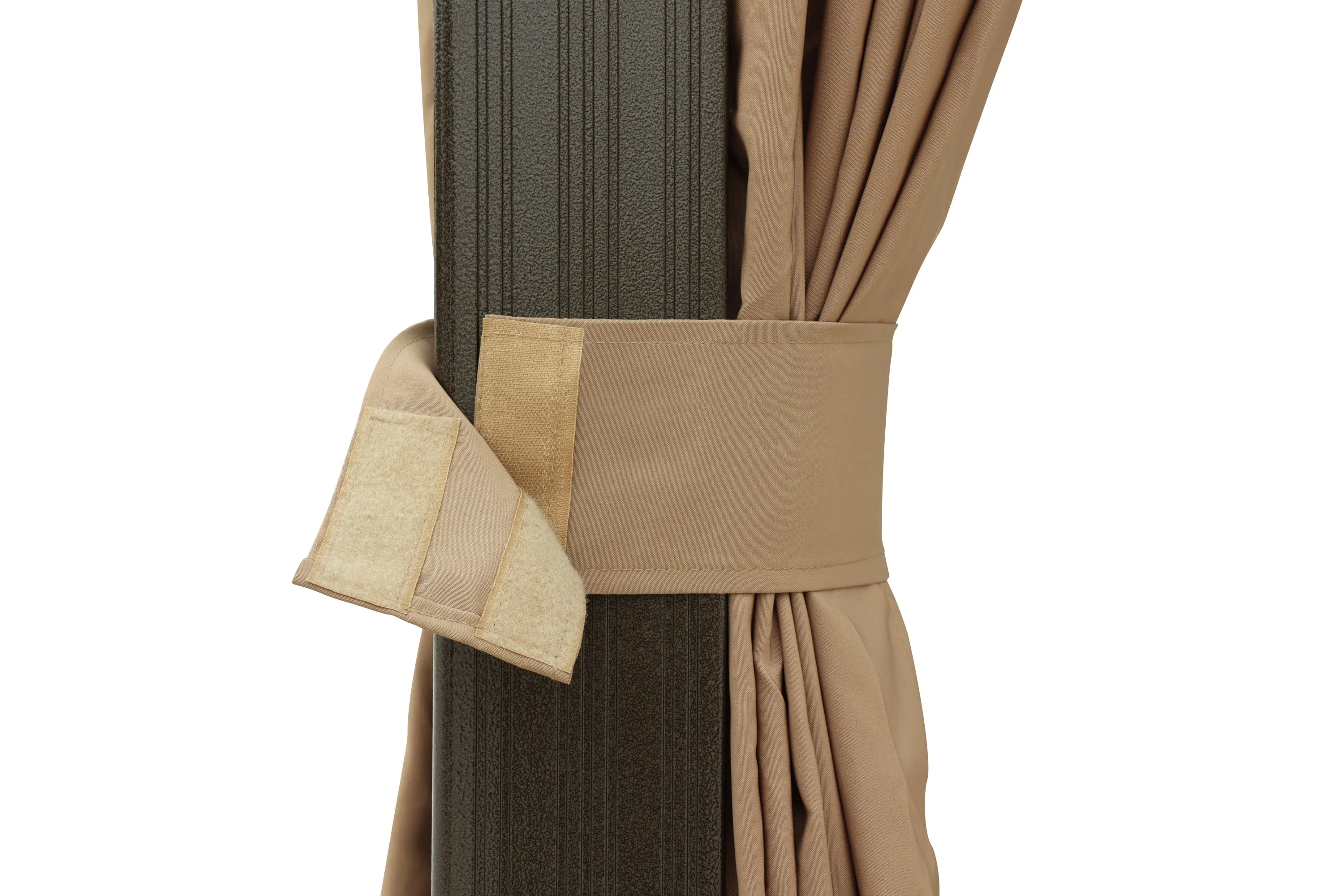 Delta 12X12 ft Patio Gazebo with Netting & Curtains - Brown