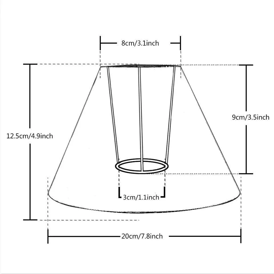 E14 E12 Chandelier Lampshade Hardback Candle Cotton Linen Lampshade 8 Inch for Wall Lamp Pedent Light Table Lamp