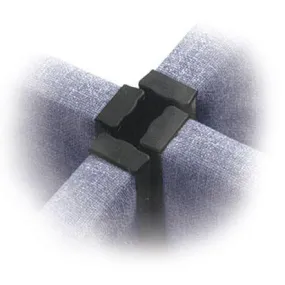 Floor standing fabric screen 4 way linking strip