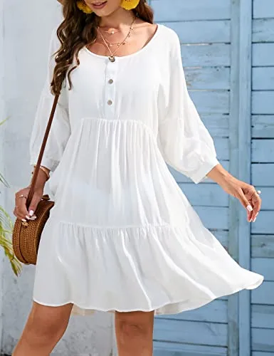 Flowy Hem Beachwear: Women's Casual Swimsuit Cover Up