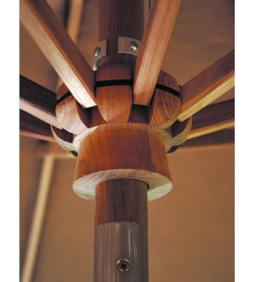 Galtech 537 - 9 FT Teak Market Umbrella / Rotational Tilt
