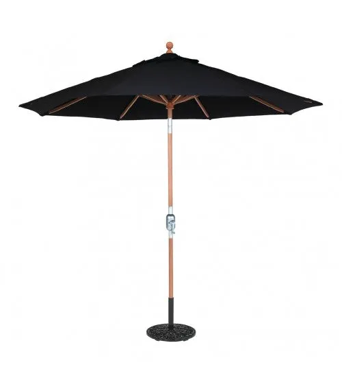 Galtech 537 - 9 FT Teak Market Umbrella / Rotational Tilt