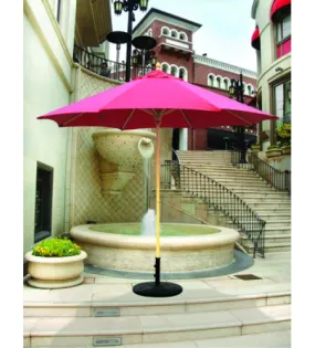 Galtech 9' Wood Market Umbrella / Single Pole - Frame Only
