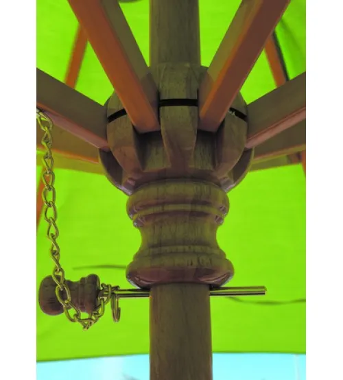 Galtech 9' Wood Market Umbrella / Single Pole - Frame Only