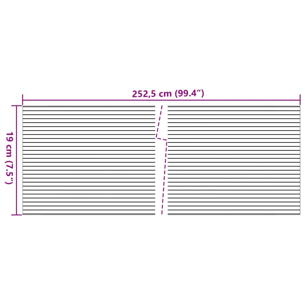 Garden Privacy Screens 10 pcs Stone Grey 252.5x19 cm PVC