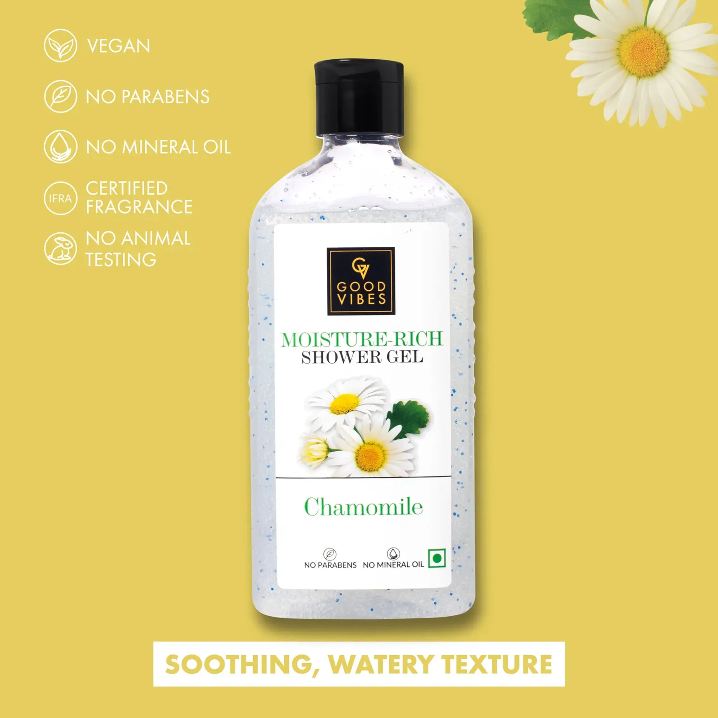 Good Vibes Chamomile Moisture Rich Shower Gel | (Body Wash) Soothing, Moisturizing, Certified Fragrance (300 ml)
