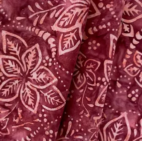 Hibiscus Garnet Cotton Batik (Made in Indonesia)