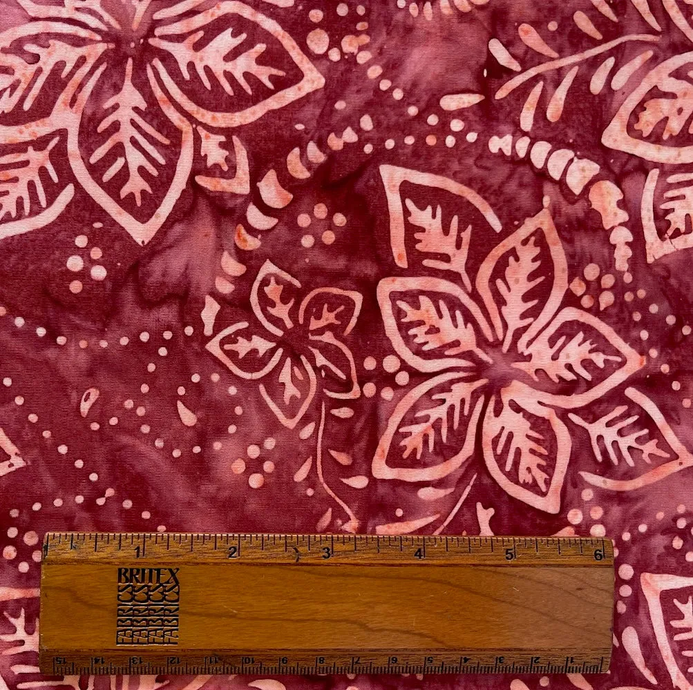 Hibiscus Garnet Cotton Batik (Made in Indonesia)