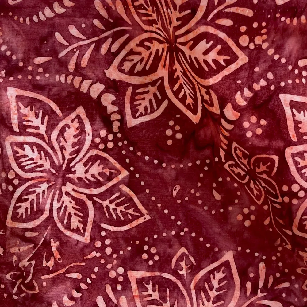 Hibiscus Garnet Cotton Batik (Made in Indonesia)