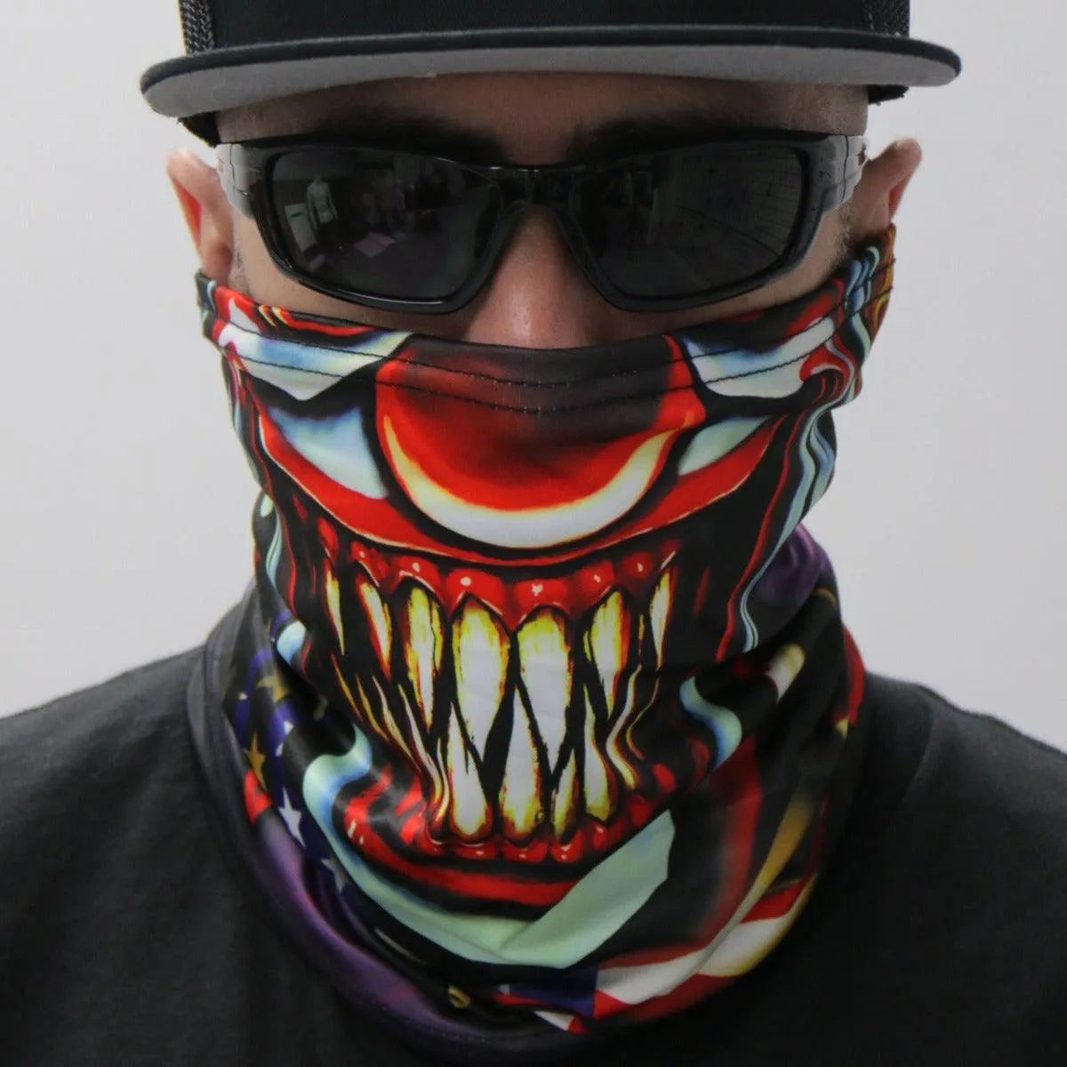 Hot Leathers Circus Clown Neck Gaiter Mask