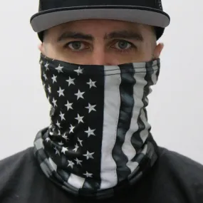 Hot Leathers Gray Flag Neck Gaiter Mask