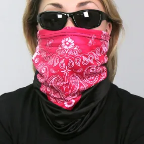 Hot Leathers Pink Paisley Neck Gaiter