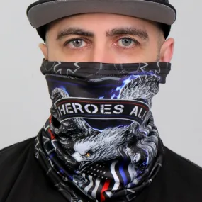Hot Leathers Thin Line Eagle Neck Gaiter Mask