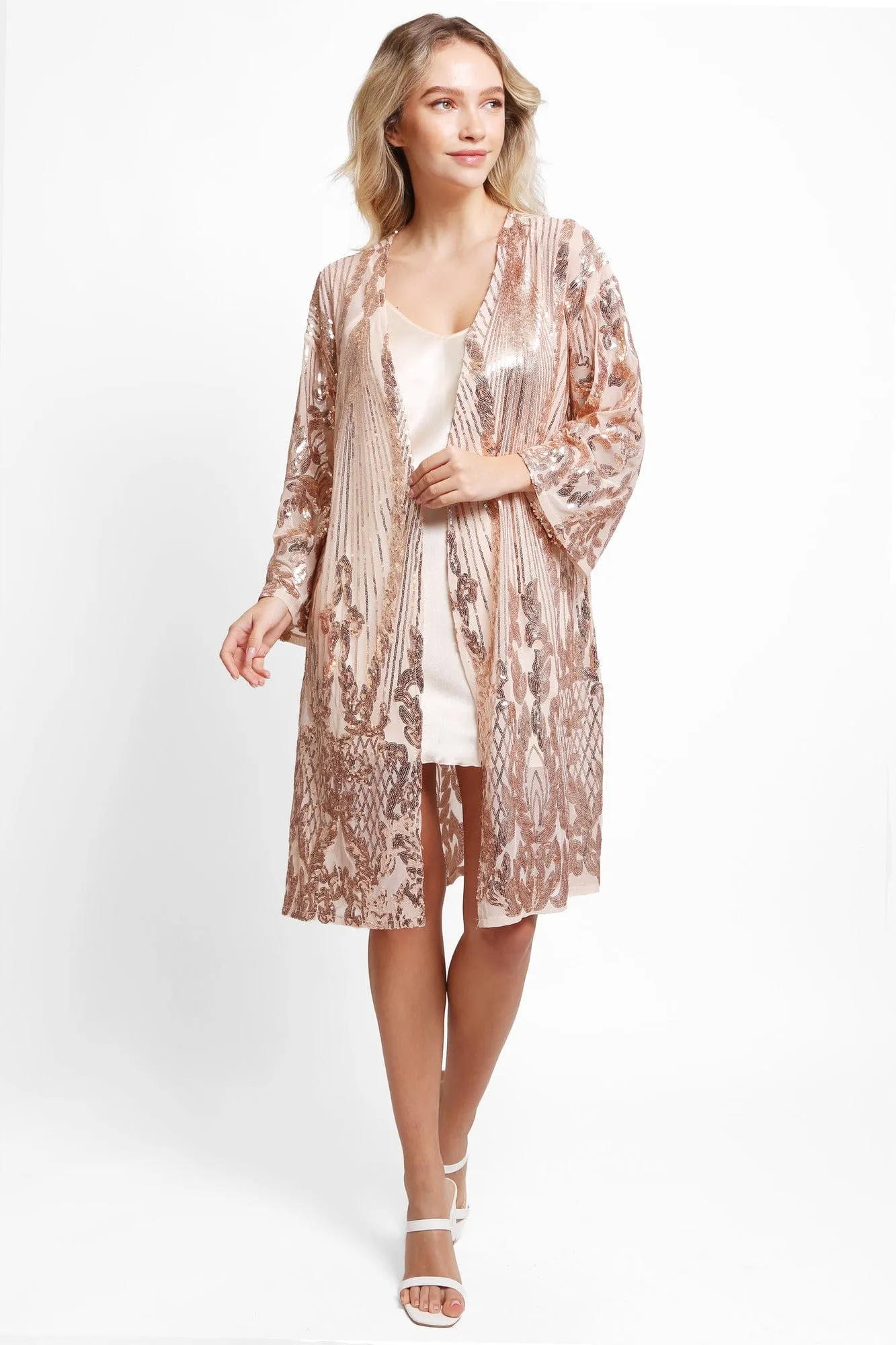 JP3520 Brielle Sequin Kimono