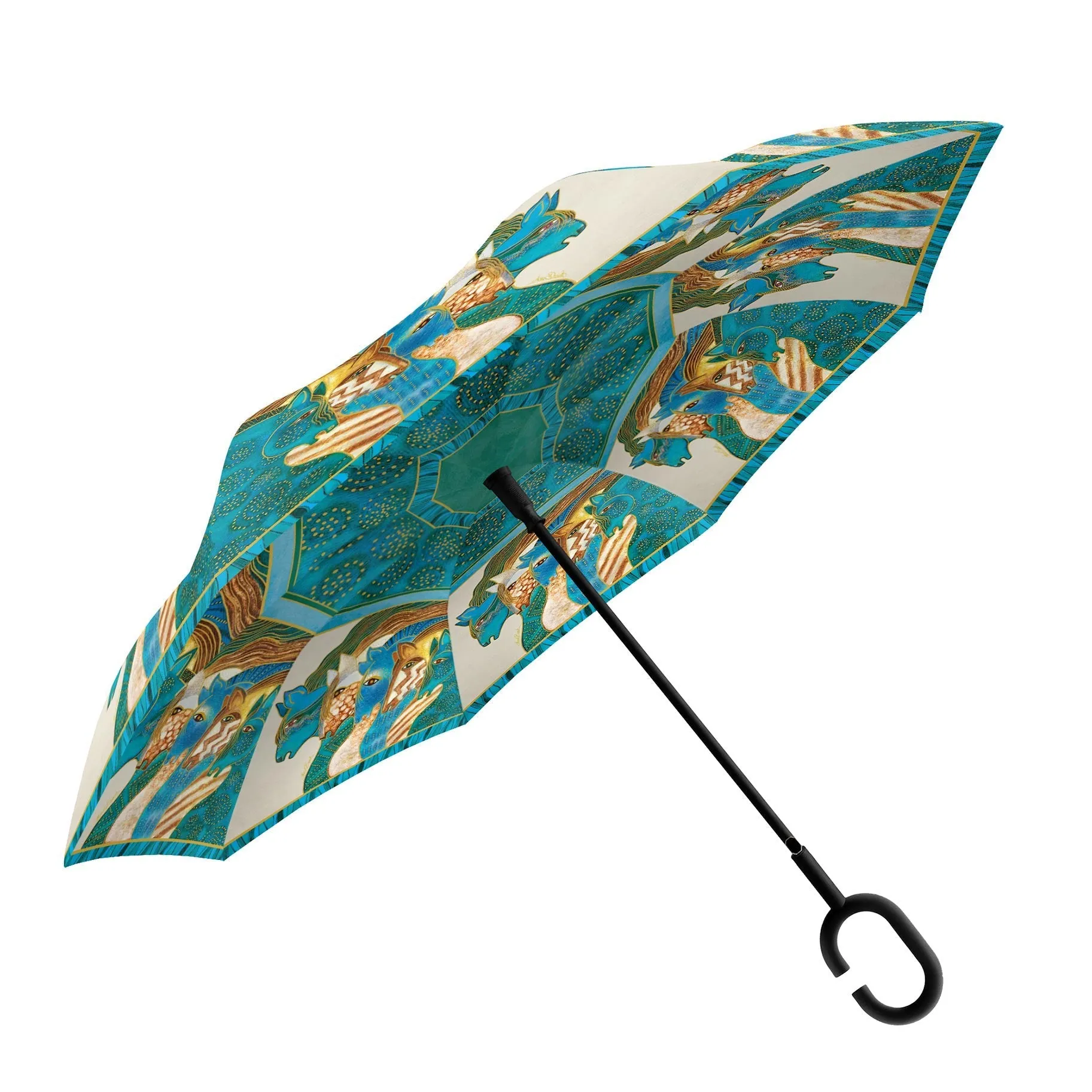 Laurel Burch Sky Mares Reverse Umbrella