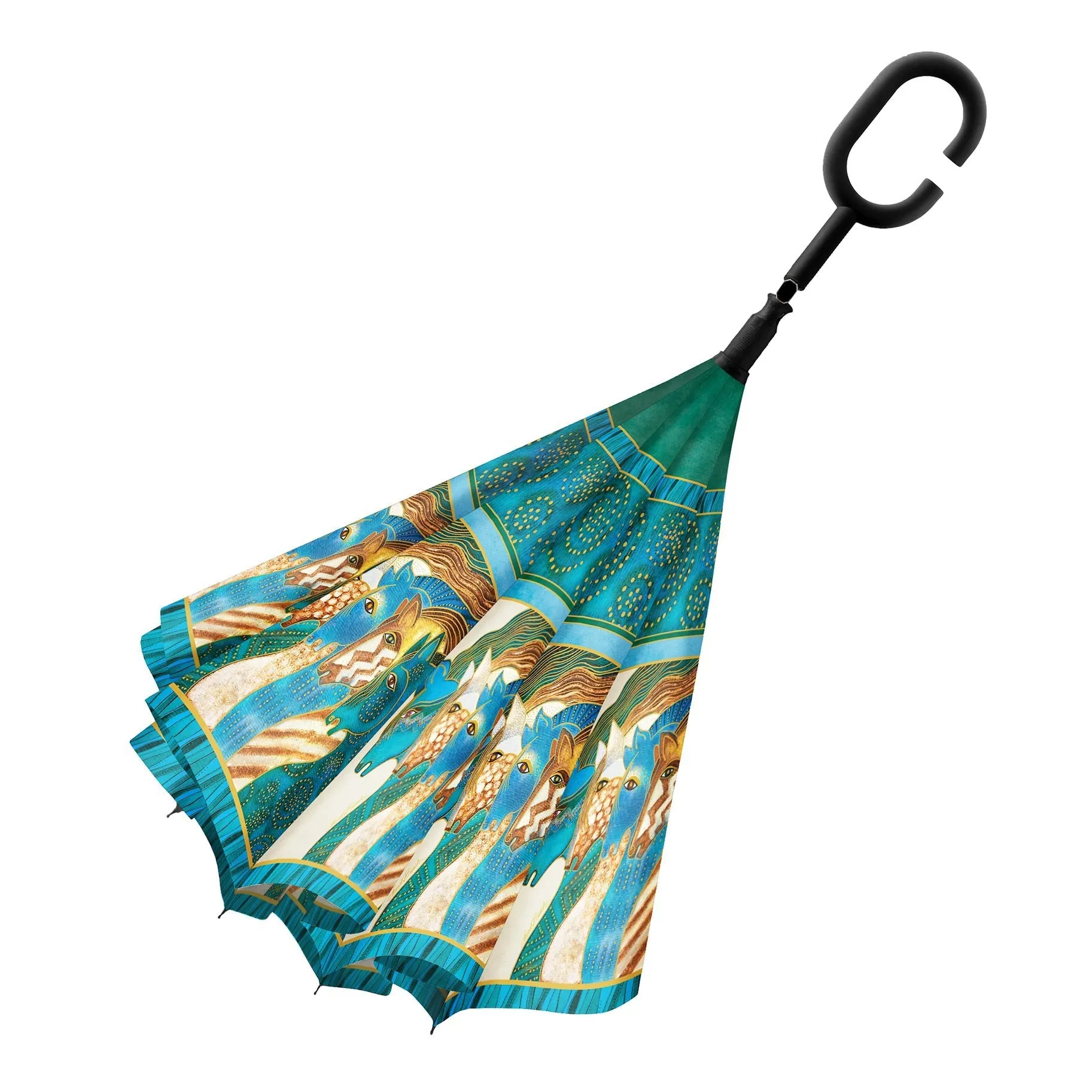 Laurel Burch Sky Mares Reverse Umbrella