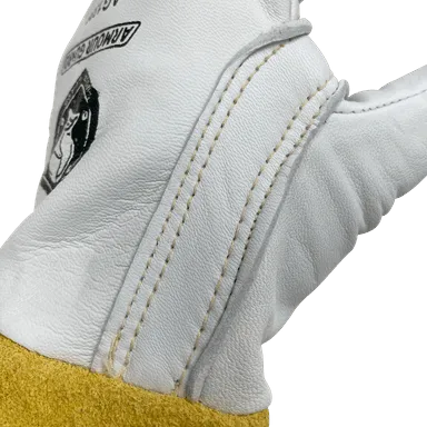 Leather Welding Gloves Cowhide / Goatskin with Kevlar Stitching - TIG - Armour Guard AG-1338